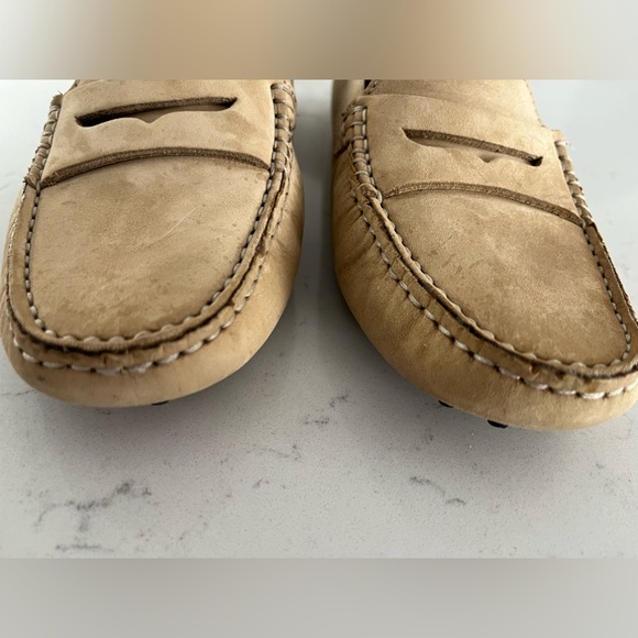 AURELIEN beige nubuck driving shoes - Picture 5 of 12